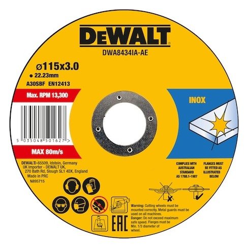 115mm x 3mm x 22.23mm Type 42 Metal Cutting Wheel