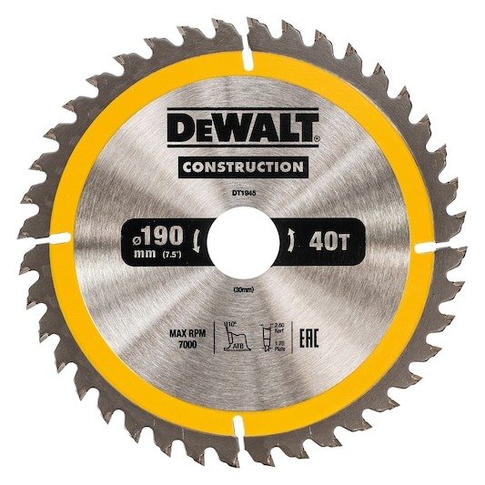 190mm x 30mm 40T Circular Saw Blade