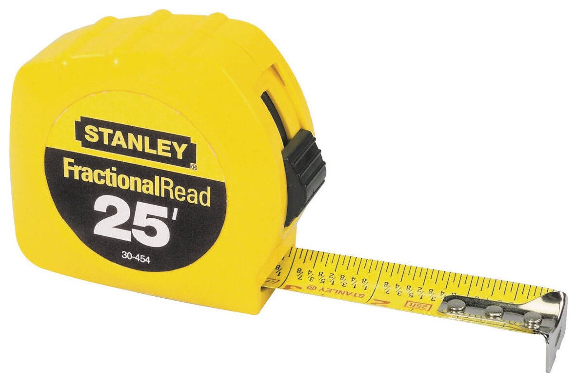 25 ft Stanley Fractional Read Tape Measure