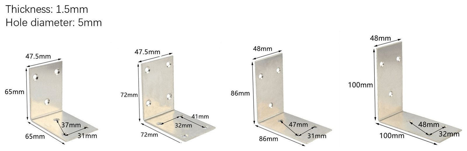 Corner Bracket L Shape 100mm
