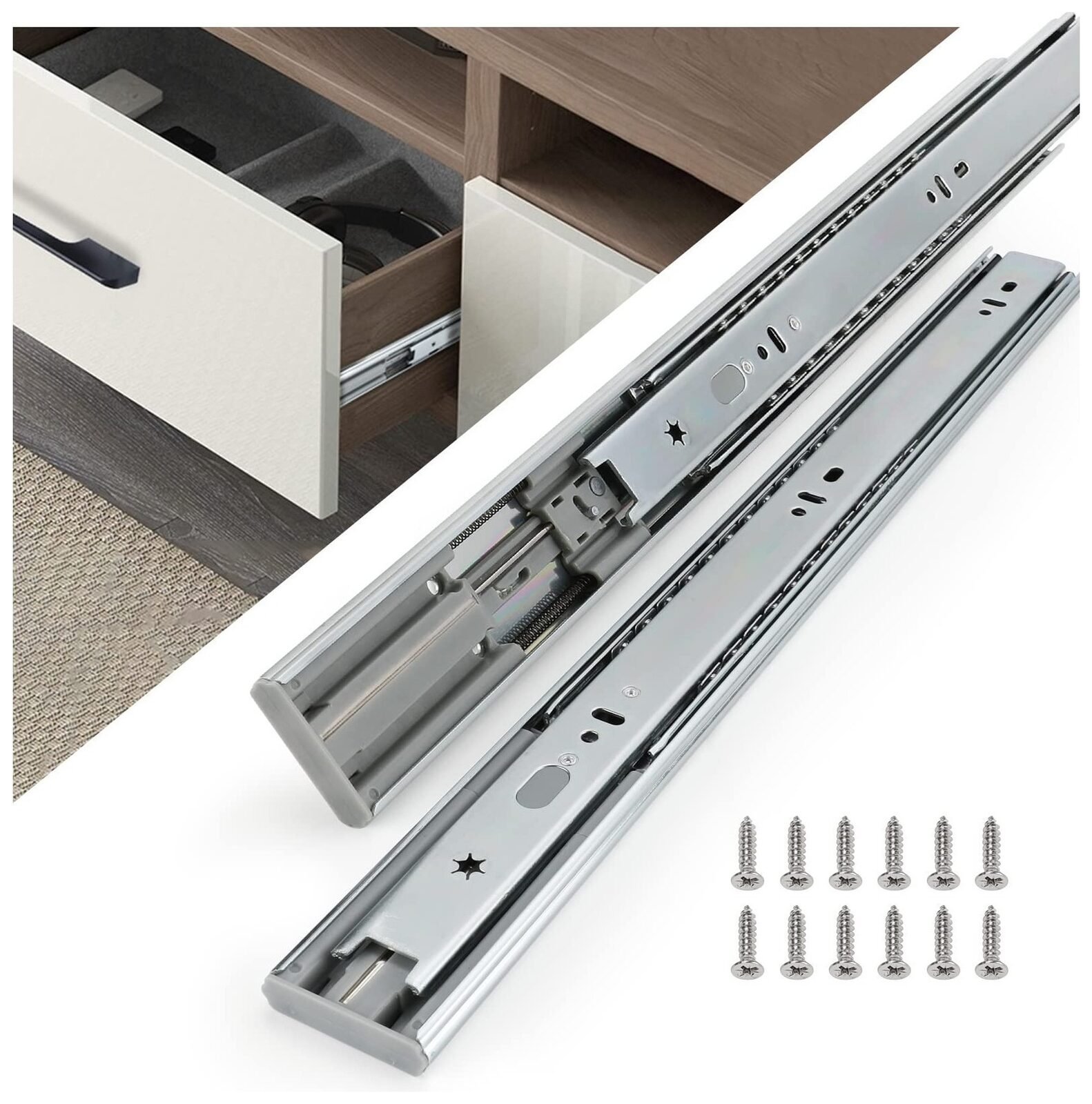 Drawer Slide Soft Close 22in