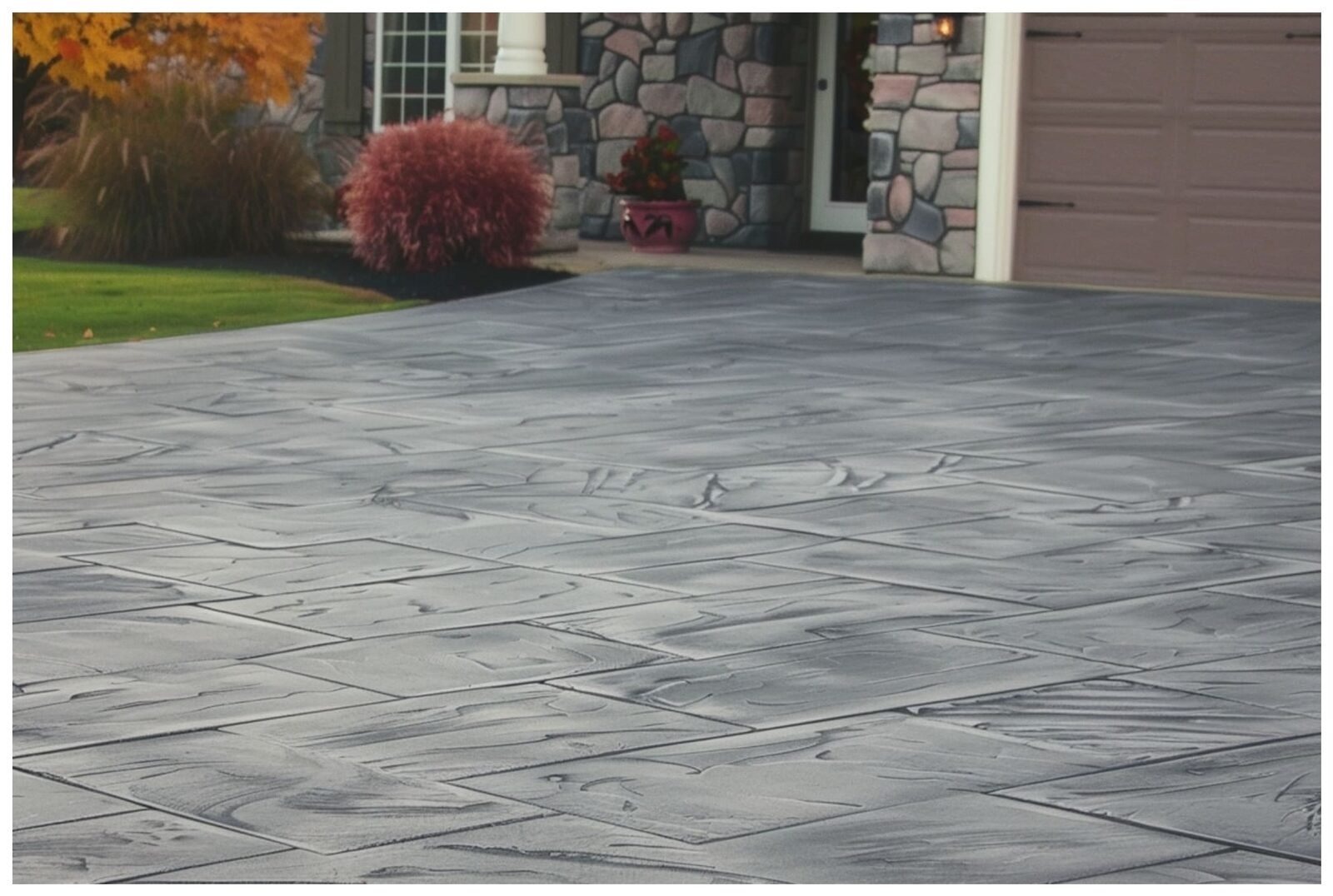 Driveway Concrete Stamped