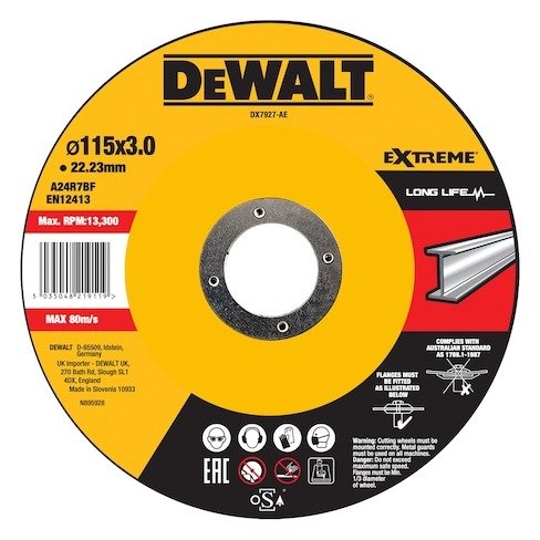 EXTREME 125mm x 3mm x 22.23mm Type 42 Metal Cutting Wheel