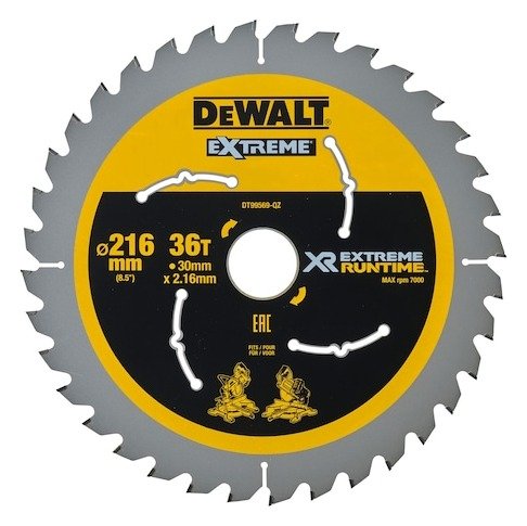 EXTREME RUNTIME 216mm 36T Circular Saw Blade, Bore 30mm