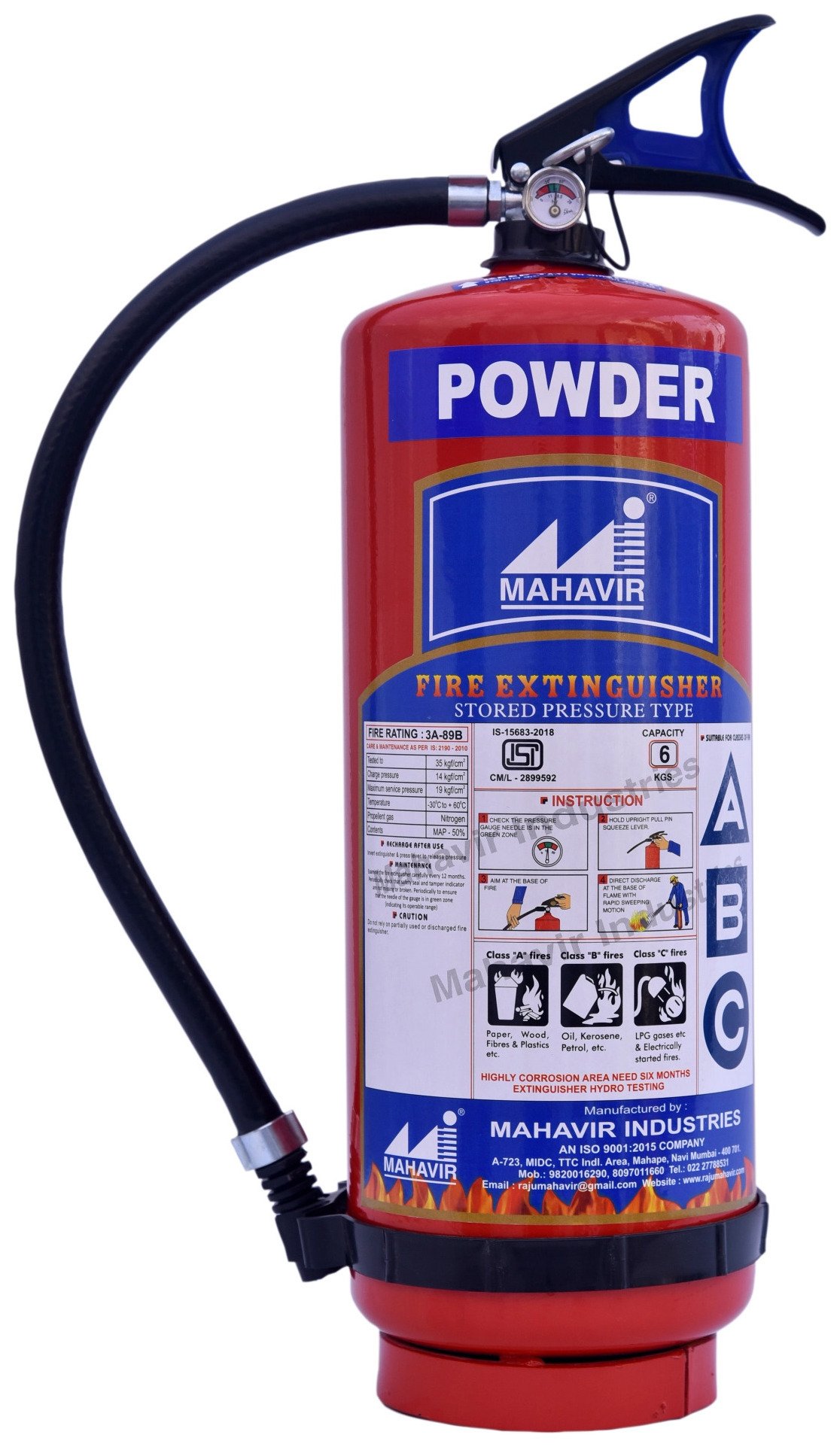 Fire Extinguisher 6kg ABC
