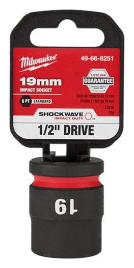 Impact Socket 1/2in Drive 19mm