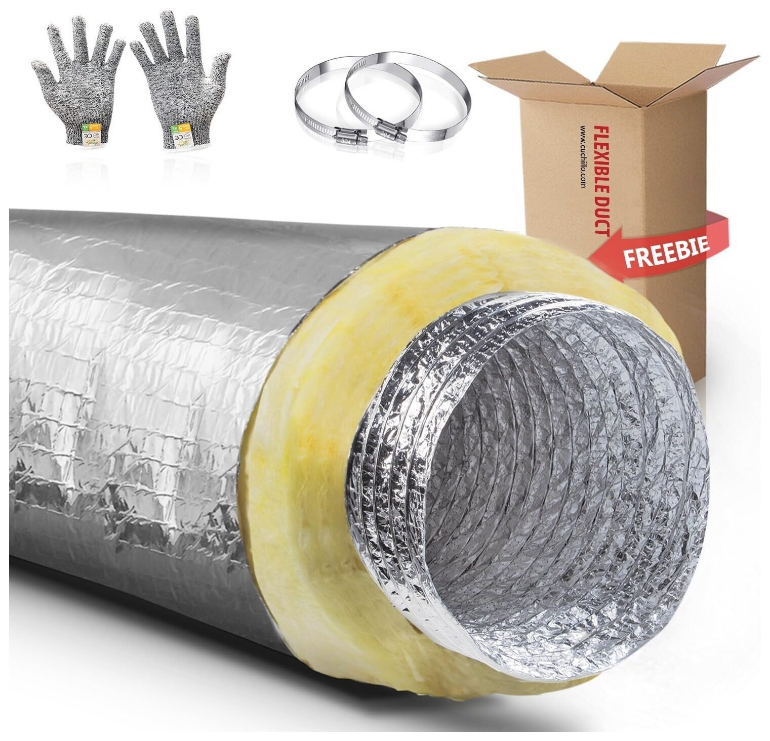 Insulated Flexible Duct 8in