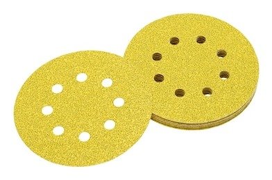 ROS 125mm 125G 8-Hole Multi Purpose Sandpaper Disc (10 Pk)