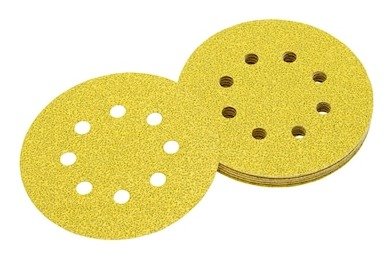 ROS 125mm 80G 8-Hole Multi Purpose Sandpaper Disc (10 Pk)