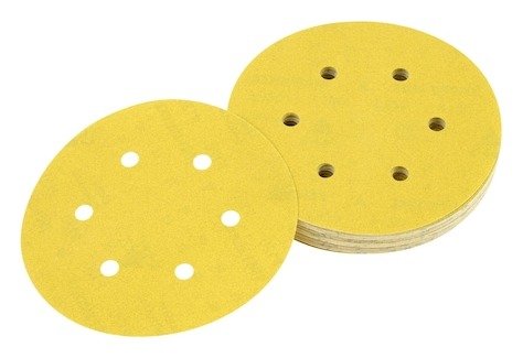 ROS 150mm 120G 8-Hole Multi Purpose Sandpaper Disc (10 Pk)
