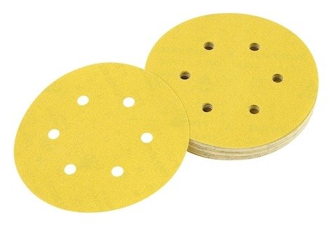 ROS 150mm 180G 8-Hole Multi Purpose Sandpaper Disc (10 Pk)