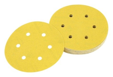 ROS 150mm 80G 8-Hole Multi Purpose Sandpaper Disc (10 Pk)