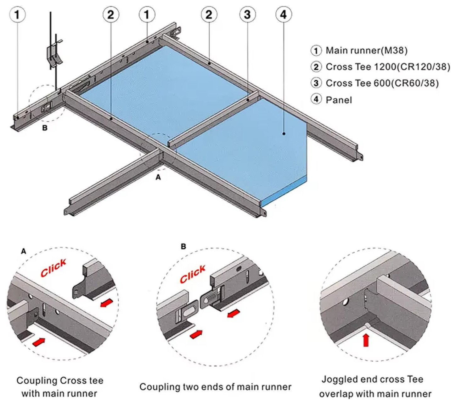 Suspended Ceiling Grid T-Bar